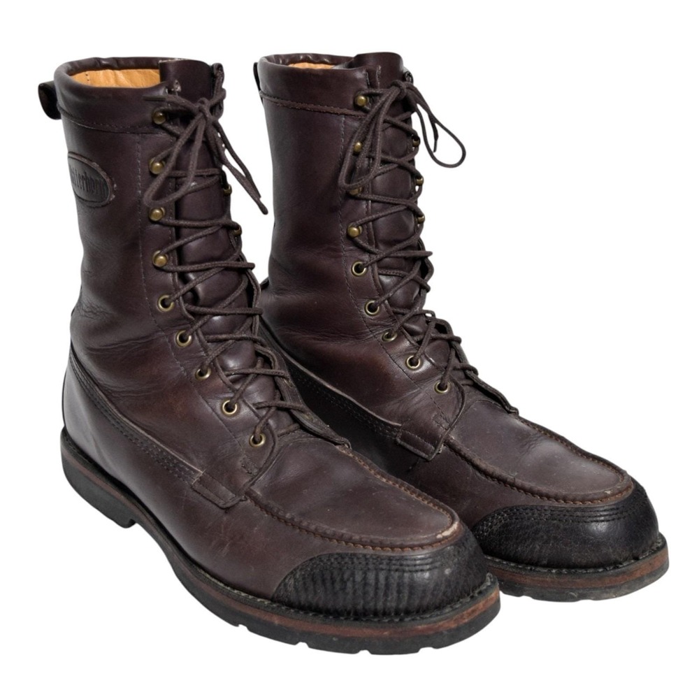 Orvis Matterhorn Upland Hunting Boots Mens 13 D Brown Leather Vibram Made In USA